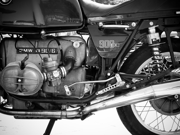 Raask BMW Shifter Side on a 1976 R90/6.  Installation goes smooth, but expect to sand down pieces to fit your frame.